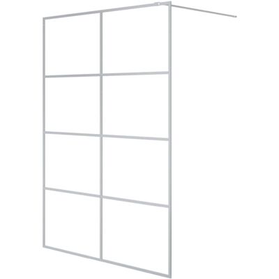 vidaXL Walk-in Shower Wall Silver 140x195 cm Clear ESG Glass Shower Screen vidaXL Walk-in Shower Wall Silver 140x195 cm Clear ESG Glass Shower Screen