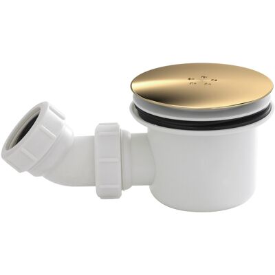 Balterley - Mega Flow - White - Brushed Brass - Shower Tray Balterley - Mega Flow - White - Brushed Brass - Shower Tray