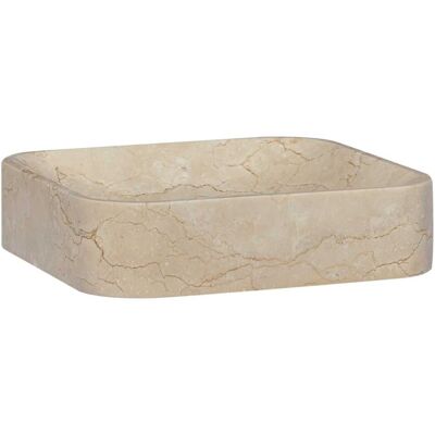 vidaXL Sink Cream - Marble Natural Stone Basin Washroom Bathroom vidaXL Sink Cream - Marble Natural Stone Basin Washroom Bathroom