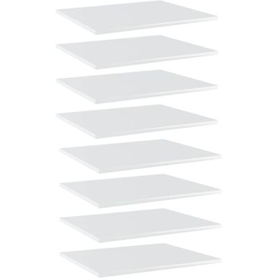 vidaXL White High-Gloss Bookshelf Boards - Bookshelf Boards vidaXL White High-Gloss Bookshelf Boards - Bookshelf Boards