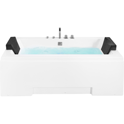 Beliani Whirlpool Bath - Modern Rectangular Acrylic Tub with Massage Beliani Whirlpool Bath - Modern Rectangular Acrylic Tub with Massage