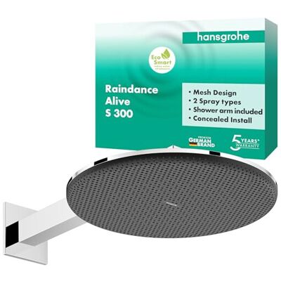 Hansgrohe Raindance Alive S Shower Head - Rain & PowderRain - EcoSmart Hansgrohe Raindance Alive S Shower Head - Rain & PowderRain - EcoSmart