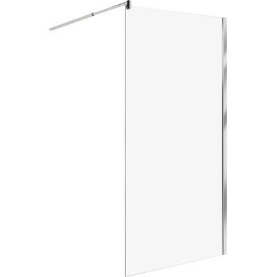 Beliani Shower Screen AHAUS 1000 x 1900 mm Silver Beliani Shower Screen AHAUS 1000 x 1900 mm Silver