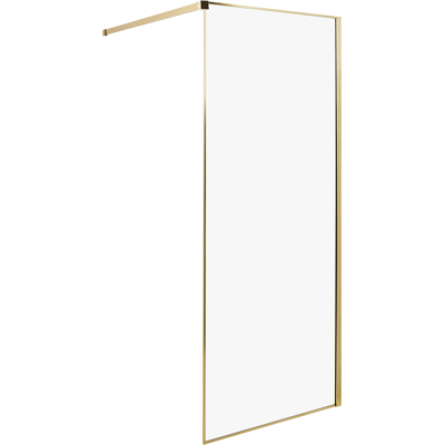 Beliani Shower Screen WASPAM 800 x 1900 mm Gold Beliani Shower Screen WASPAM 800 x 1900 mm Gold