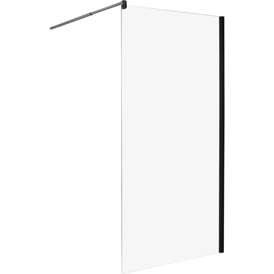 Beliani Shower Screen AHAUS 1000 x 1900 mm Black Beliani Shower Screen AHAUS 1000 x 1900 mm Black