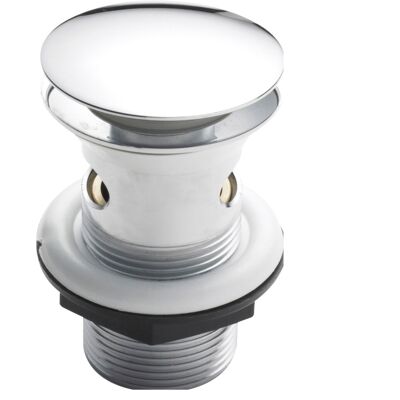 Balterley Easyclean Push Button Basin Waste, Slotted, Round Design for Basins wi Balterley Easyclean Push Button Basin Waste, Slotted, Round Design for Basins wi