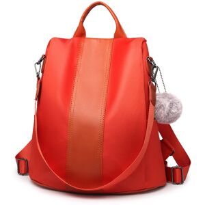 Miss Lulu (Orange) Women Anti-theft Backpacks Girls Fur Ball School Bags Waterproof Daypac Miss Lulu (Orange) Women Anti-theft Backpacks Girls Fur Ball School Bags Waterproof Daypac
