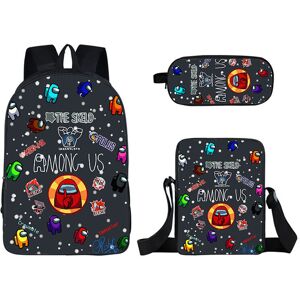 Unbranded (26) 3pcs Among Us Backpack Schoolbag Pencil Bag Student Unbranded (26) 3pcs Among Us Backpack Schoolbag Pencil Bag Student