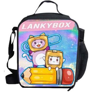 Unbranded (Colour, Meal Bag) Lankybox backpack 3D printing casual school bag children gift Unbranded (Colour, Meal Bag) Lankybox backpack 3D printing casual school bag children gift
