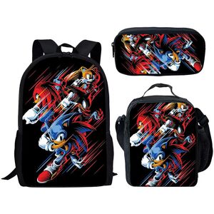 Unbranded (2) Sonic 3 Piece School Bag Lunch Bag Pencil Case Kids Set Unbranded (2) Sonic 3 Piece School Bag Lunch Bag Pencil Case Kids Set