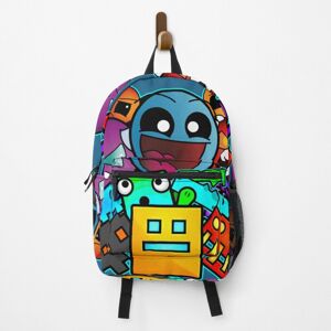 Famgem Backpack geometry dash old school gaming School Bag Travel 15" Famgem Backpack geometry dash old school gaming School Bag Travel 15"