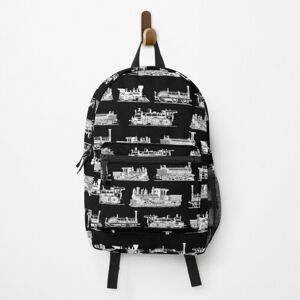 Famgem Backpack Vintage retro steam engine old trains School Bag Travel 15" Famgem Backpack Vintage retro steam engine old trains School Bag Travel 15"