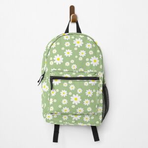 Famgem Backpack Spring Daisy Pattern on Sage Green School Bag Travel 15" Famgem Backpack Spring Daisy Pattern on Sage Green School Bag Travel 15"