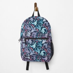 Famgem Backpack Dragon fire dark turquoise and purple School Bag Travel 15" Famgem Backpack Dragon fire dark turquoise and purple School Bag Travel 15"