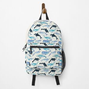 Famgem Backpack Whales, Orcas & Narwhals Travel School Bag - 15-Inch Lightweight, Durab Famgem Backpack Whales, Orcas & Narwhals Travel School Bag - 15-Inch Lightweight, Durab