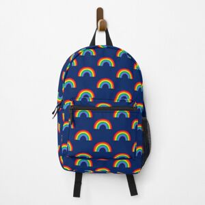 Famgem Backpack Rainbow on Blue Background School Bag Travel 15" Famgem Backpack Rainbow on Blue Background School Bag Travel 15"