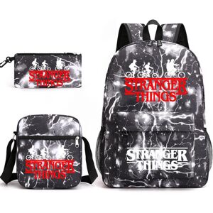 Unbranded (Black) Stranger Things 3Pcs Kids Bag Student Backpack + Crossbody Bag + Pencil Unbranded (Black) Stranger Things 3Pcs Kids Bag Student Backpack + Crossbody Bag + Pencil
