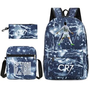 Ecvivk (Lightning Blue 1) Football star CR7 backpack Ronaldo shoulder bag student schoo Ecvivk (Lightning Blue 1) Football star CR7 backpack Ronaldo shoulder bag student schoo