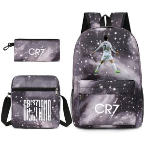 Ecvivk (Star Grey 2) Football star CR7 backpack Ronaldo shoulder bag student school bag Ecvivk (Star Grey 2) Football star CR7 backpack Ronaldo shoulder bag student school bag