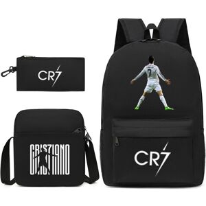 Unbranded (Black 1) 3 pieces Football Ronaldo No.7 Backpack 3D Printe Teens Shoulder Bags Unbranded (Black 1) 3 pieces Football Ronaldo No.7 Backpack 3D Printe Teens Shoulder Bags