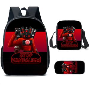 Unbranded Cartoon Skibidi Toilet Backpack Lunch Bag Pencil Case Large Capacity Schoolbag B Unbranded Cartoon Skibidi Toilet Backpack Lunch Bag Pencil Case Large Capacity Schoolbag B