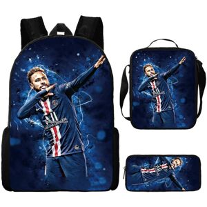 Unbranded (Blue Neymar) 3Pcs Boys Girls Neymar Ronaldo Messi Backpack Lunch Bag Pencil Ca Unbranded (Blue Neymar) 3Pcs Boys Girls Neymar Ronaldo Messi Backpack Lunch Bag Pencil Ca