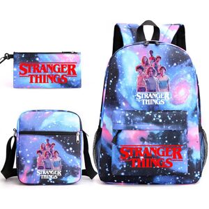 Unbranded (Star Blue 4) Stranger Things Backpack 3Pcs Student School Bag Unbranded (Star Blue 4) Stranger Things Backpack 3Pcs Student School Bag