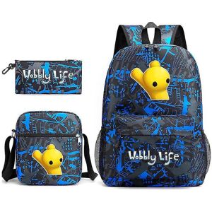 Unbranded (1) Wobbly Life 3pcs School Backpack Shoulder Bag Pen Bagz Unbranded (1) Wobbly Life 3pcs School Backpack Shoulder Bag Pen Bagz