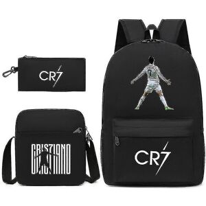 Unbranded (Black 1, Shoulder bag pencil case) Football Star C Ronaldo Cr7 Printed Backpack Unbranded (Black 1, Shoulder bag pencil case) Football Star C Ronaldo Cr7 Printed Backpack