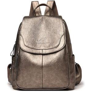 Maxpower (Bronze) Genuine Women Leather Backpack Fashion Female Shoulder Bag Sac a Dos La Maxpower (Bronze) Genuine Women Leather Backpack Fashion Female Shoulder Bag Sac a Dos La