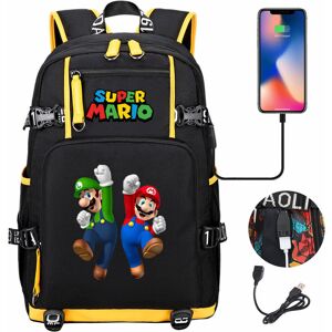 Willbond Super Mario USB Laptop Bags Casual Travel Bags Students' Bookbags School Bag#15 Willbond Super Mario USB Laptop Bags Casual Travel Bags Students' Bookbags School Bag#15