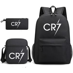 Umnuou (Black) 3Pcs/set Football Star CR7 Ronaldo Backpack Shoulder bag Pencil Bag For Umnuou (Black) 3Pcs/set Football Star CR7 Ronaldo Backpack Shoulder bag Pencil Bag For