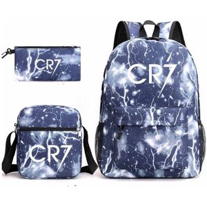 Umnuou (Sky Blue) 3Pcs/set Football Star CR7 Ronaldo Backpack Shoulder bag Pencil Bag F Umnuou (Sky Blue) 3Pcs/set Football Star CR7 Ronaldo Backpack Shoulder bag Pencil Bag F