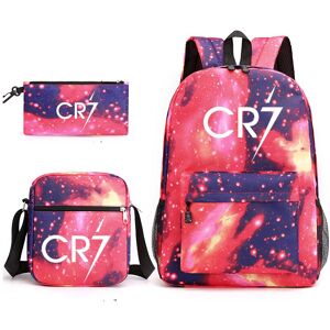 Umnuou (Starry Night Red) 3Pcs/set Football Star CR7 Ronaldo Backpack Shoulder bag Penc Umnuou (Starry Night Red) 3Pcs/set Football Star CR7 Ronaldo Backpack Shoulder bag Penc