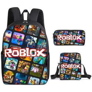 Umnuou (Rebo A4) 3Pcs/set Game Roblox Backpack Kids Shoulder Bag Pencil Strap Back To S Umnuou (Rebo A4) 3Pcs/set Game Roblox Backpack Kids Shoulder Bag Pencil Strap Back To S