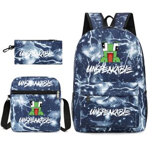 Unbranded (thunder) UNSPEAKABLE A three-piece set of student school bags, casual backpacks Unbranded (thunder) UNSPEAKABLE A three-piece set of student school bags, casual backpacks