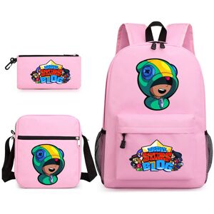 Unbranded (Pink) BRAWL STARS School Bag Backpack Three-piece Set _a Unbranded (Pink) BRAWL STARS School Bag Backpack Three-piece Set _a