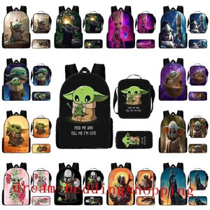 MAYJAM 3Pcs/Set Star Wars Baby Yoda Backpack School Lunch Bag Rucksack Pencil Case Gift MAYJAM 3Pcs/Set Star Wars Baby Yoda Backpack School Lunch Bag Rucksack Pencil Case Gift