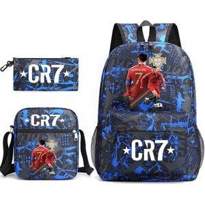 belhoo (Blue 13) 3pcs Football CR7 Ronaldo Backpack 3D Printe Teens Shoulder Bags Kids belhoo (Blue 13) 3pcs Football CR7 Ronaldo Backpack 3D Printe Teens Shoulder Bags Kids