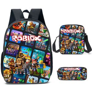 DINAMR (Style K) Schoolbag 3pcs Roblox Lunch Bag Pencil Case Set Backpack Kids Educatio DINAMR (Style K) Schoolbag 3pcs Roblox Lunch Bag Pencil Case Set Backpack Kids Educatio