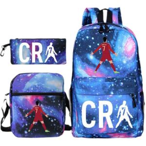Unbranded (Style D) Cristiano Ronaldo Cr7 Pattern Backpack Shoulder Bag Pencil Case Oxford Unbranded (Style D) Cristiano Ronaldo Cr7 Pattern Backpack Shoulder Bag Pencil Case Oxford