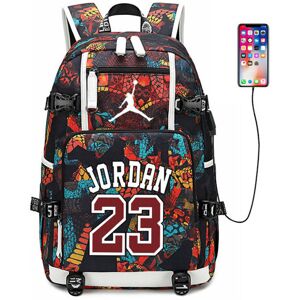 GOPLUSHTOY (Red) Basketball Player Jordan Logo Backpack Daypack USB Taptop Ruckpack Kid Stu GOPLUSHTOY (Red) Basketball Player Jordan Logo Backpack Daypack USB Taptop Ruckpack Kid Stu