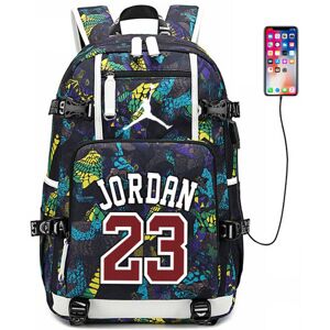 GOPLUSHTOY (Yellow) Basketball Player Jordan Logo Backpack Daypack USB Taptop Ruckpack Kid GOPLUSHTOY (Yellow) Basketball Player Jordan Logo Backpack Daypack USB Taptop Ruckpack Kid