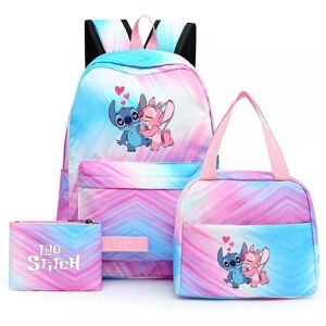 SRJ STAR (03) 3pcs Lilo Stitch Angel Backpack Kids Boys Girls School Bag Lunch Bag Pencil SRJ STAR (03) 3pcs Lilo Stitch Angel Backpack Kids Boys Girls School Bag Lunch Bag Pencil