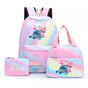 SRJ STAR (01) 3pcs Lilo Stitch Angel Backpack Kids Boys Girls School Bag Lunch Bag Pencil SRJ STAR (01) 3pcs Lilo Stitch Angel Backpack Kids Boys Girls School Bag Lunch Bag Pencil