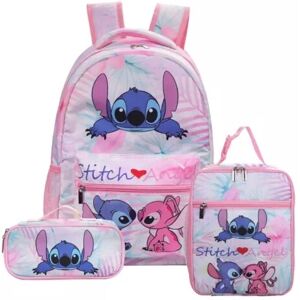 SRJ STAR (05, 1pcs Backpack) Lilo Stitch Angel 3D Backpack Kids Boys Girls School Bag Lun SRJ STAR (05, 1pcs Backpack) Lilo Stitch Angel 3D Backpack Kids Boys Girls School Bag Lun