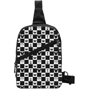 WHIBOS (Kingdom Hearts Pattern_796) Sling Bag Women Men Mini Crossbody Backpack Shoulde WHIBOS (Kingdom Hearts Pattern_796) Sling Bag Women Men Mini Crossbody Backpack Shoulde
