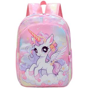 Unbranded (Pink) Playful Unicorn Cartoon School Backpack For Girls Lightweight And Fun For Unbranded (Pink) Playful Unicorn Cartoon School Backpack For Girls Lightweight And Fun For