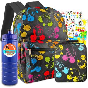 Disney Mickey Mouse Backpack and Lunch Box Set For Kids - Bundle with a Neon Mic Disney Mickey Mouse Backpack and Lunch Box Set For Kids - Bundle with a Neon Mic