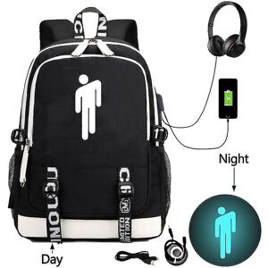 Unbranded Billie Eilish Billie Eilish Pattern Usb Charging Backpack Student Schoolbag Unbranded Billie Eilish Billie Eilish Pattern Usb Charging Backpack Student Schoolbag